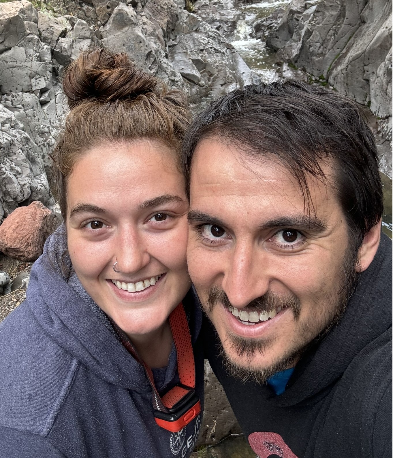 Kyden and Elisa on a hike