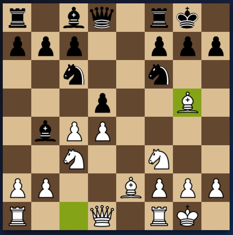 A Chess Board Render showing a preview of the chess engine