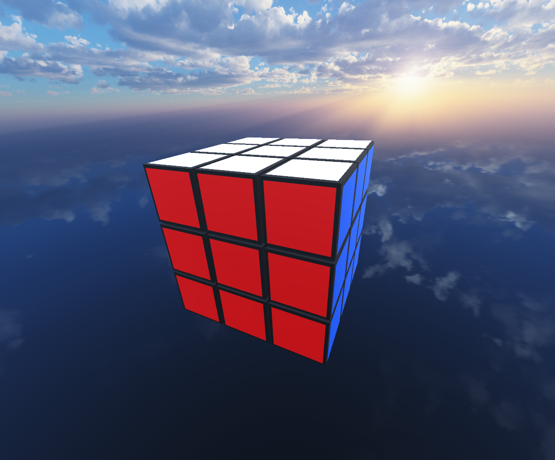 A render of the rubiks cube simulation